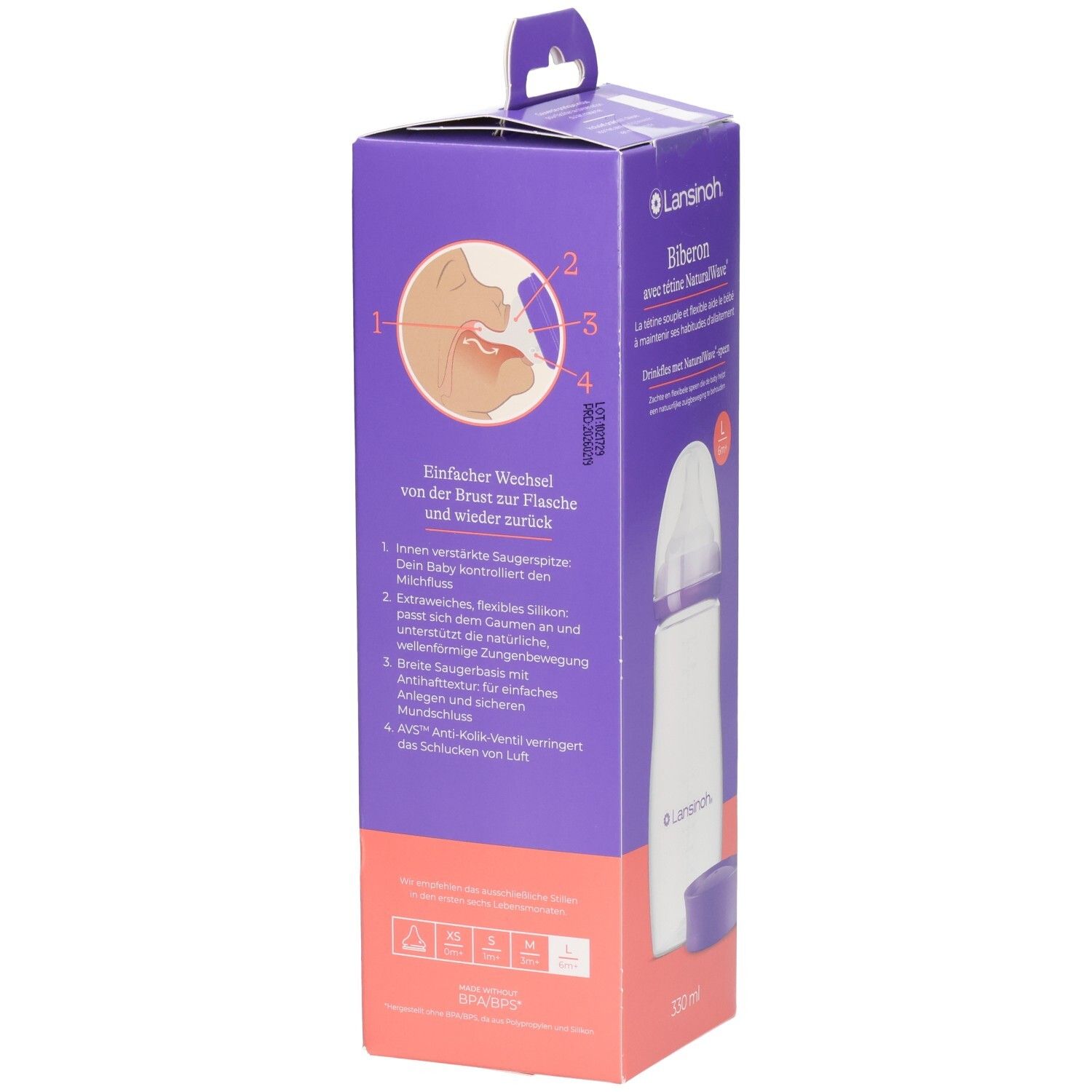 Lansinoh Biberon NaturalWave 1 pc(s) Tétine(S) view 2