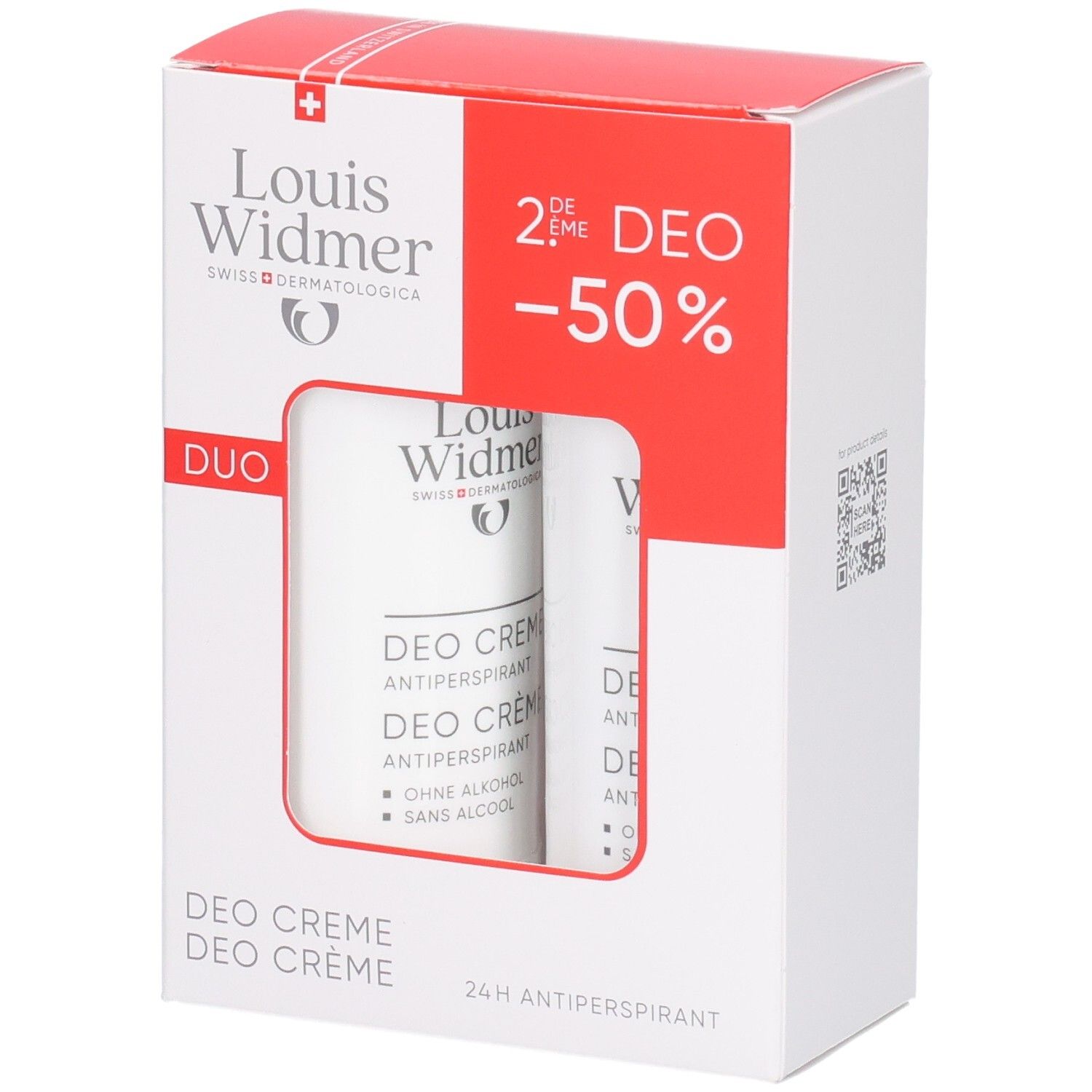Louis Widmer Deo-Creme, schweißhemmend, leicht parfümiert