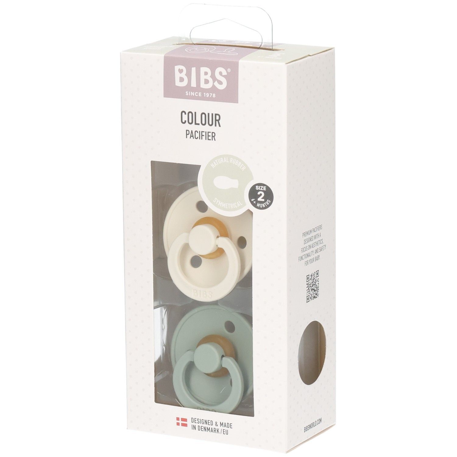 Bibs 2 Symmetric Duo Sage/Ivory 2st St Schnuller