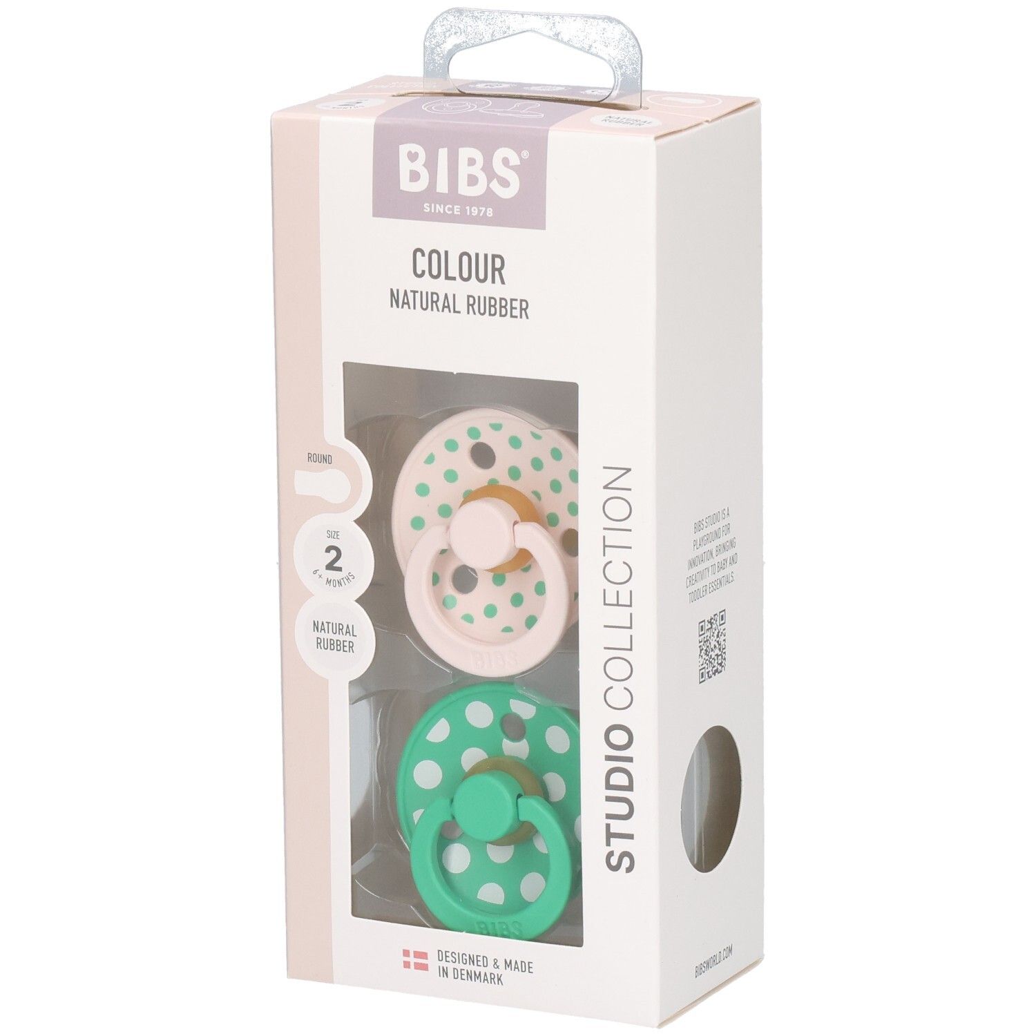 Bibs 2 - Studio DUO Polka Cactus St Schnuller