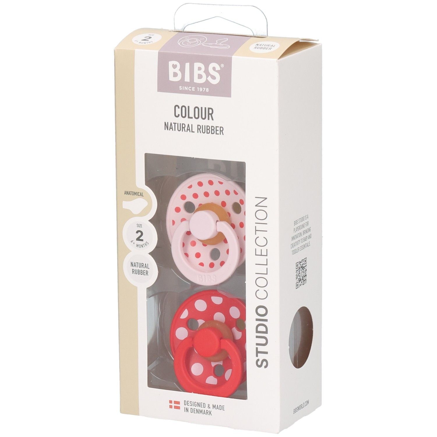 Bibs 2 - Anatomic Studio DUO Polka Apple St Schnuller