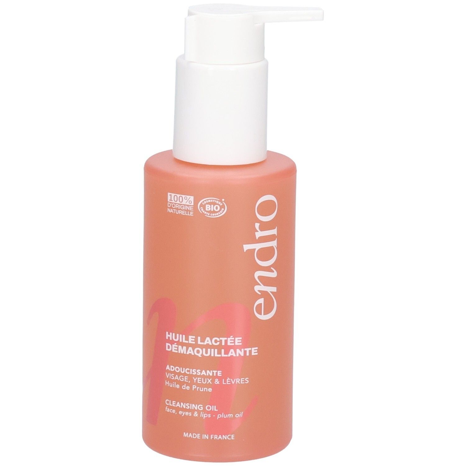 Endro Cleansing Oil Flasche mit Pumpspender, 100% natürliche Bio-Zutaten.
