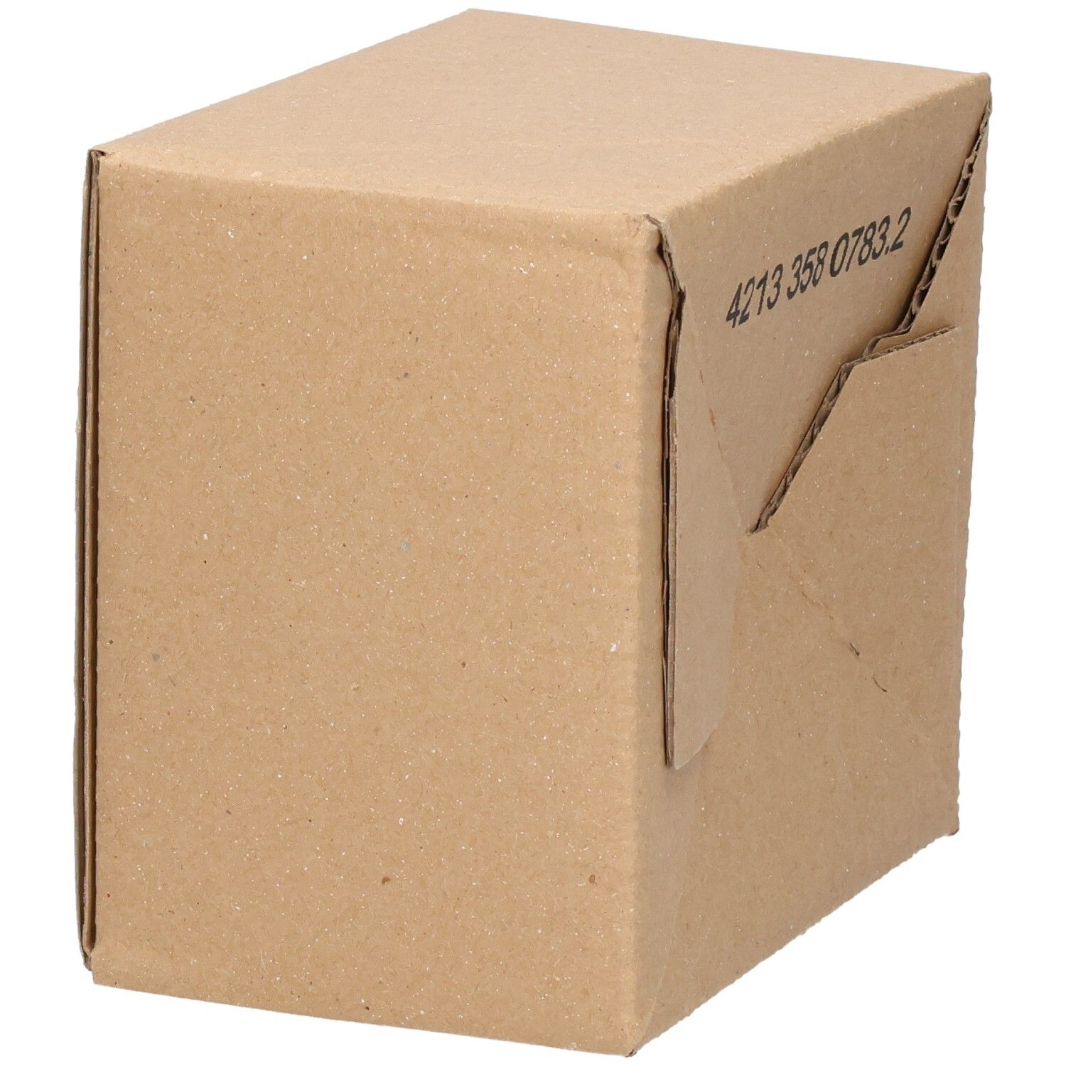 Kartonverpackung, braun. Auf der Seite ist eine Nummer aufgedruckt: 4213 358 0783.2.