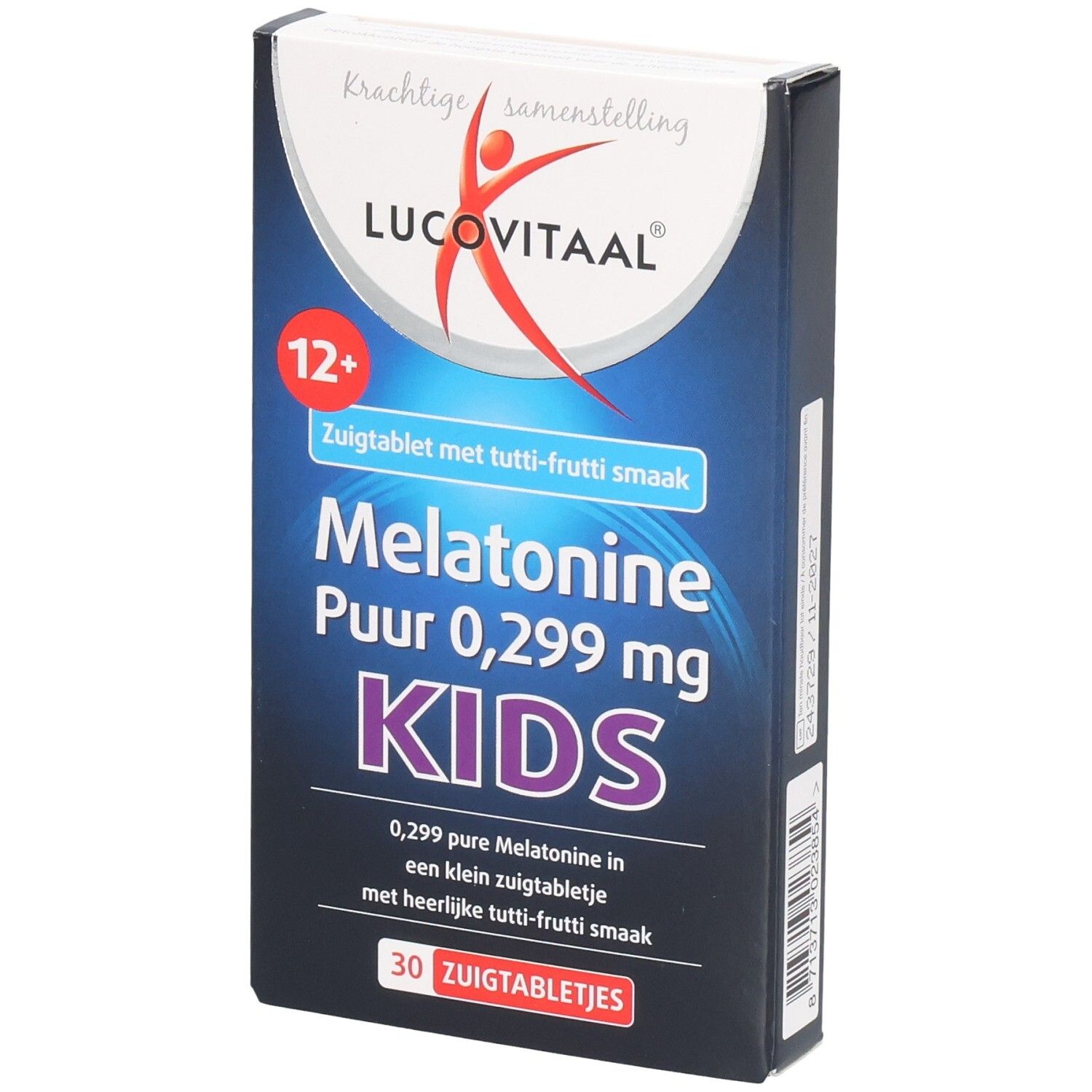 Lucovitaal Melatonine Kinderen 0,299mg met tutti-frutti smaak 30 zuigtabletten St Lutschtabletten