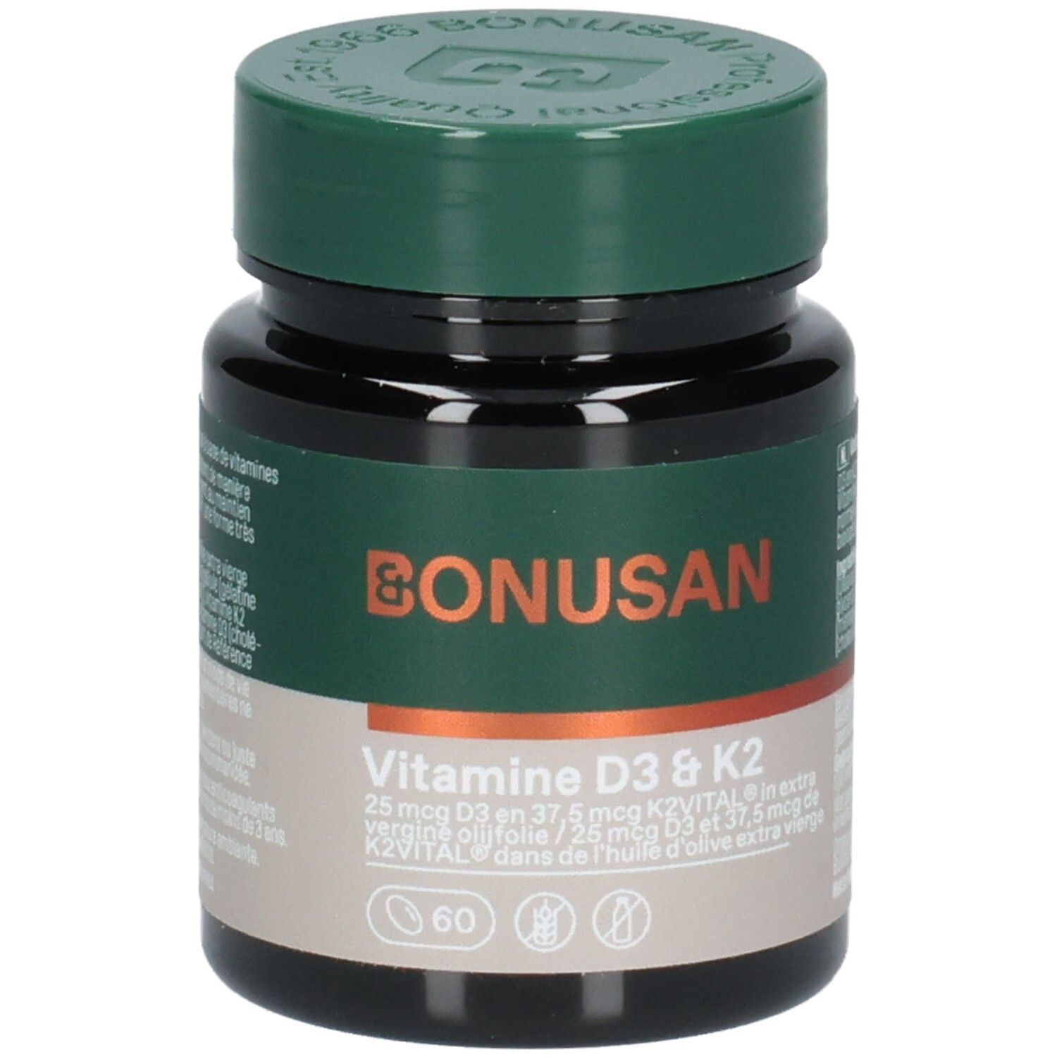 Bonusan Vitamine D3 & K2 60 Zachte capsules