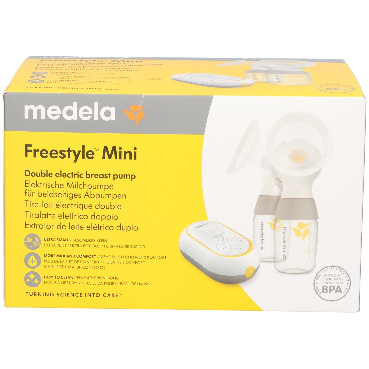 Medela Freestyle Mini elektrische Doppelmilchpumpe.