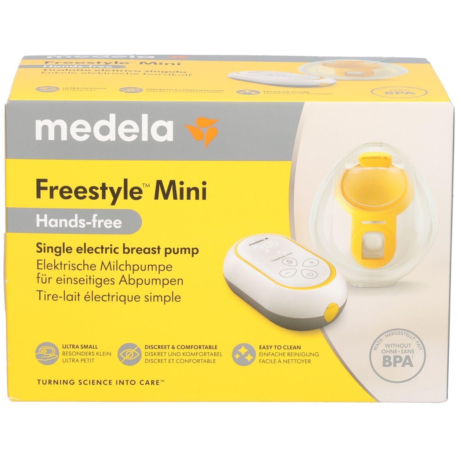 Medela Freestyle Mini Freihand-Milchpumpe.