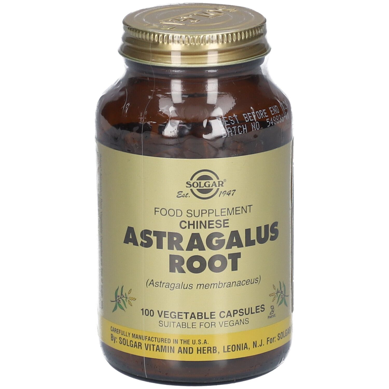 Solgar Astragalus Root 100 Capsules