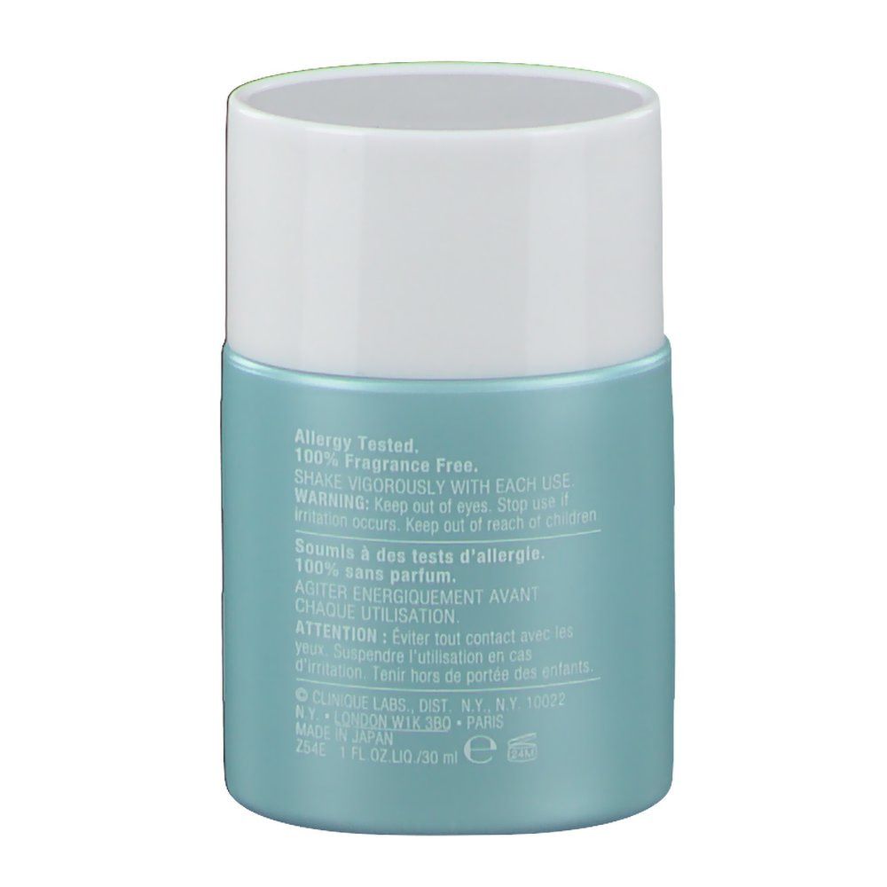 Dos du tube turquoise. Texte: Allergy Tested, 100% Fragrance Free. Avertissements et informations fabricant.