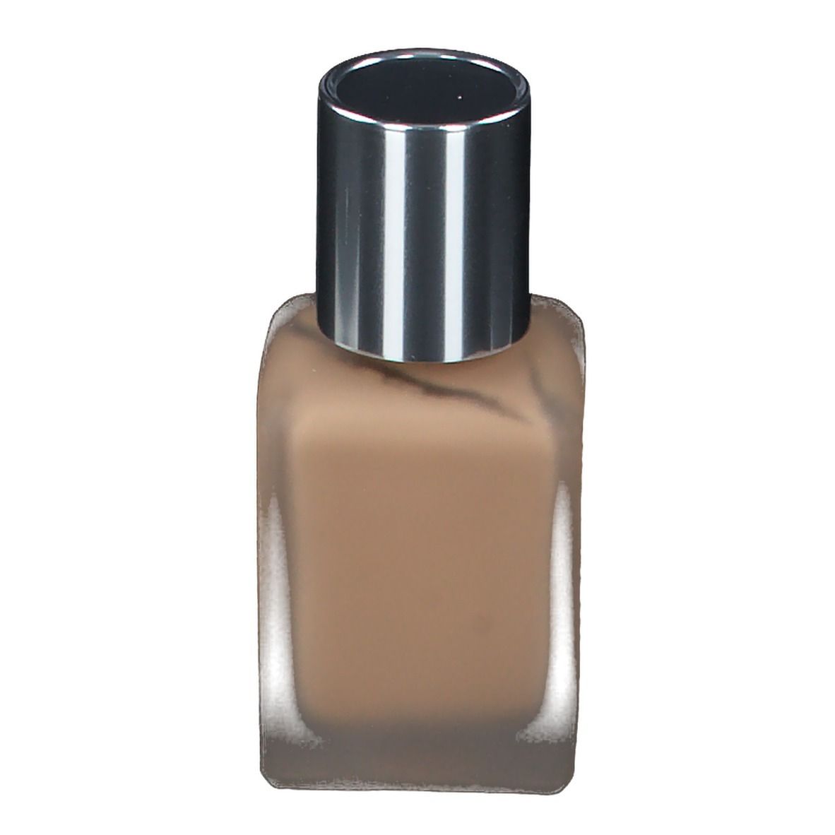 Flakon CLINIQUE Superbalanced Makeup, braune Flüssigkeit, silberner Deckel.