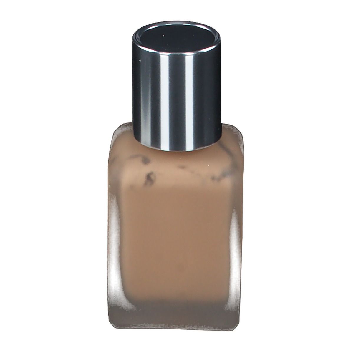 Flakon CLINIQUE Superbalanced Makeup, braune Flüssigkeit, silberner Deckel.