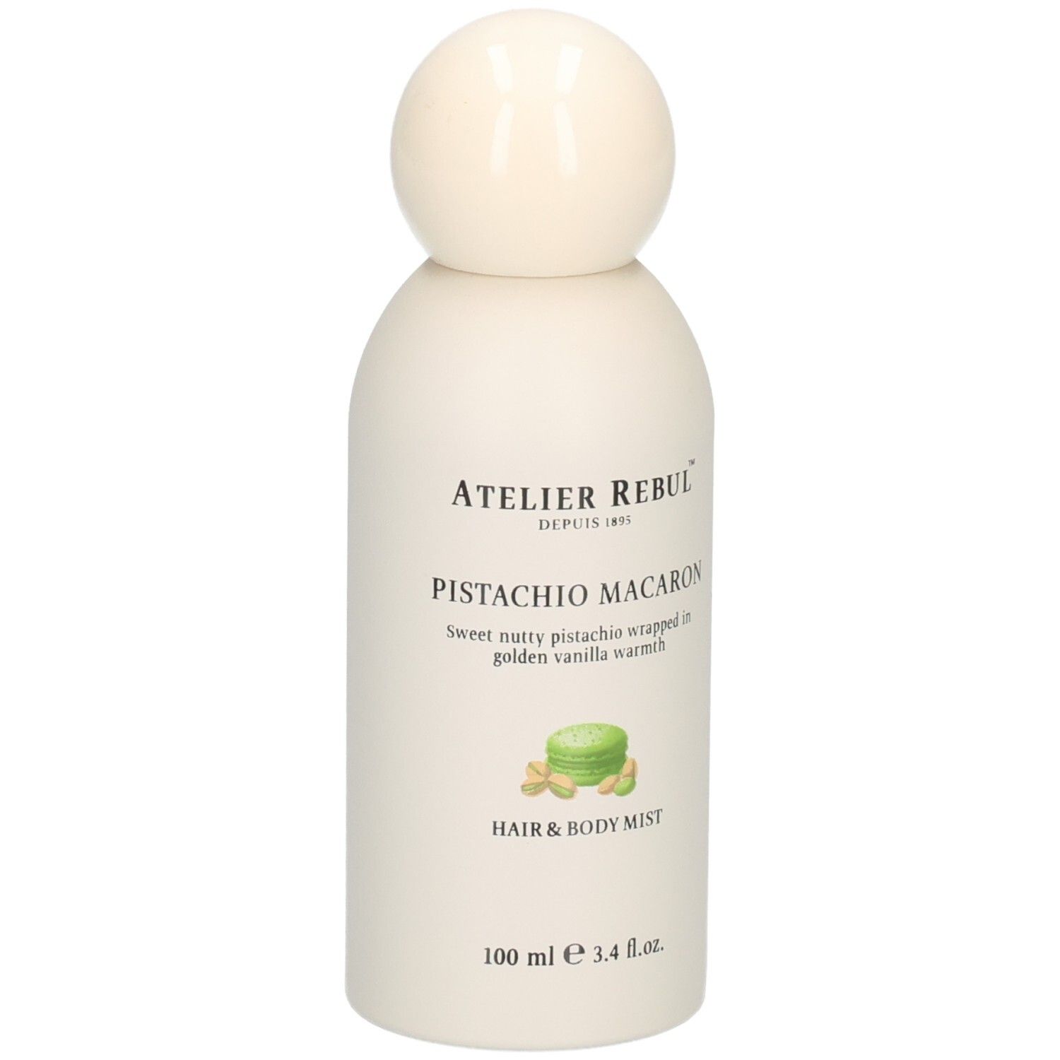 Atelier Rebul Pistachio Macaron - Hair & Body Mist (100ml) - Zachte & Verfrissende Geur -Spray voor Huid & Haar