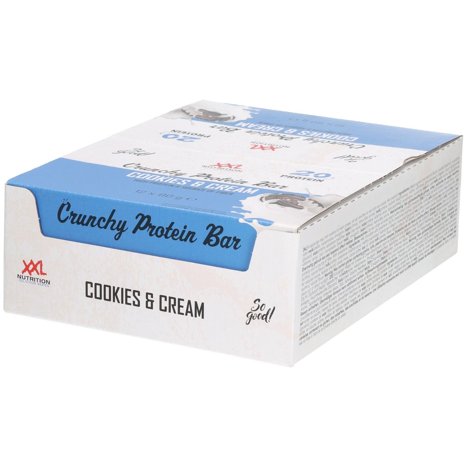 XXL Nutrition Crunchy Protein Bar Cookies & Cream 12st 12 St Riegel