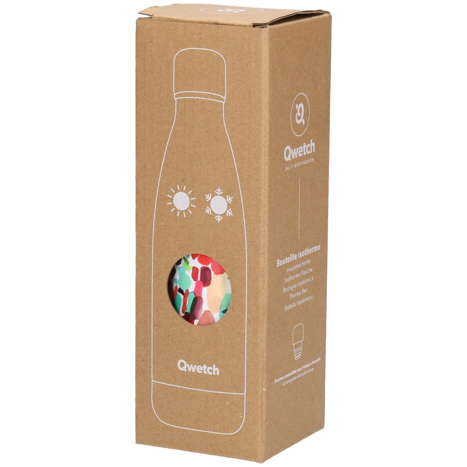 Qwetch Thermosfles Inox Penseelstreken 260ml - 10025 1 St Sonstige