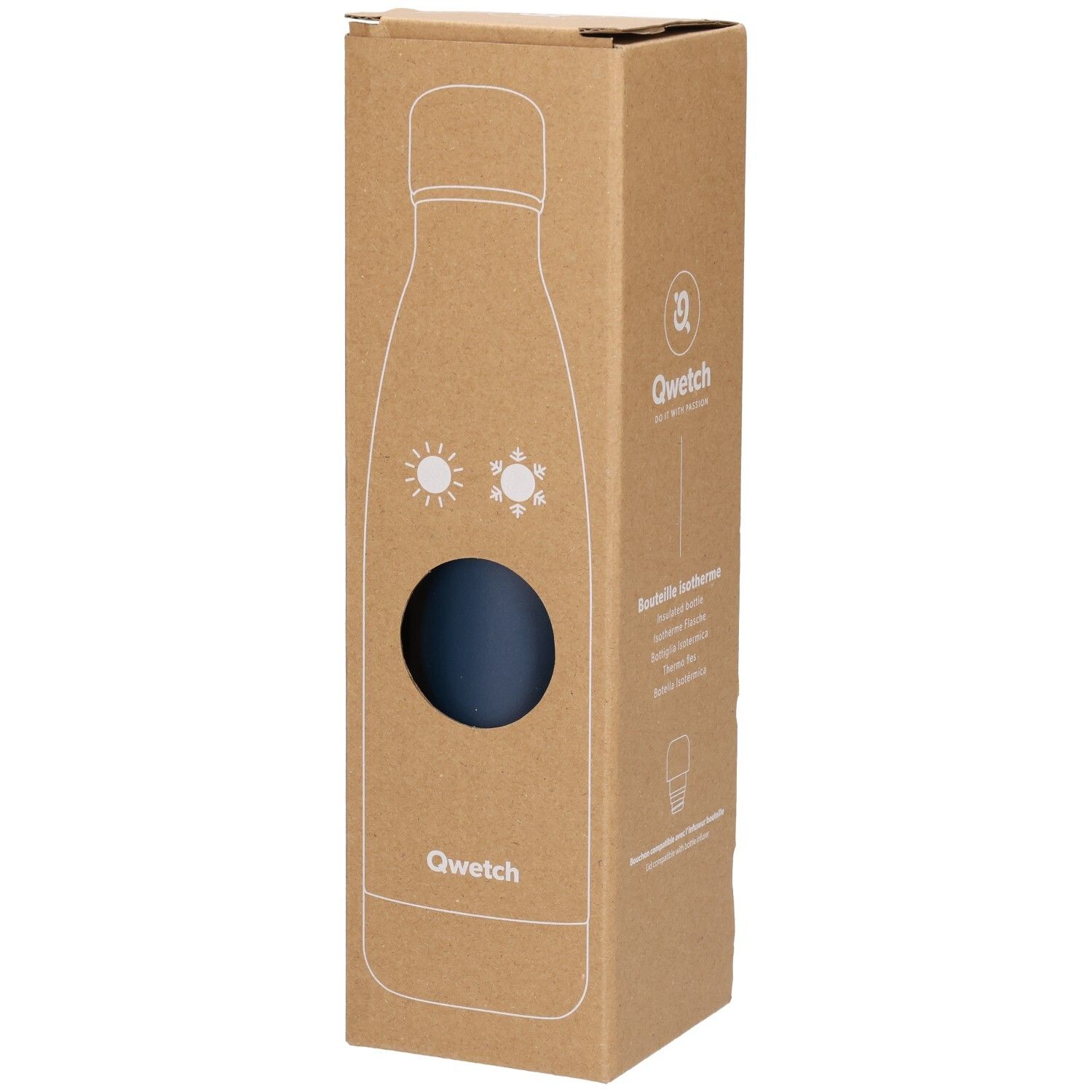 Qwetch Thermosfles Inox Nachtblauw Graniet 500ml - 10120 1 St Sonstige