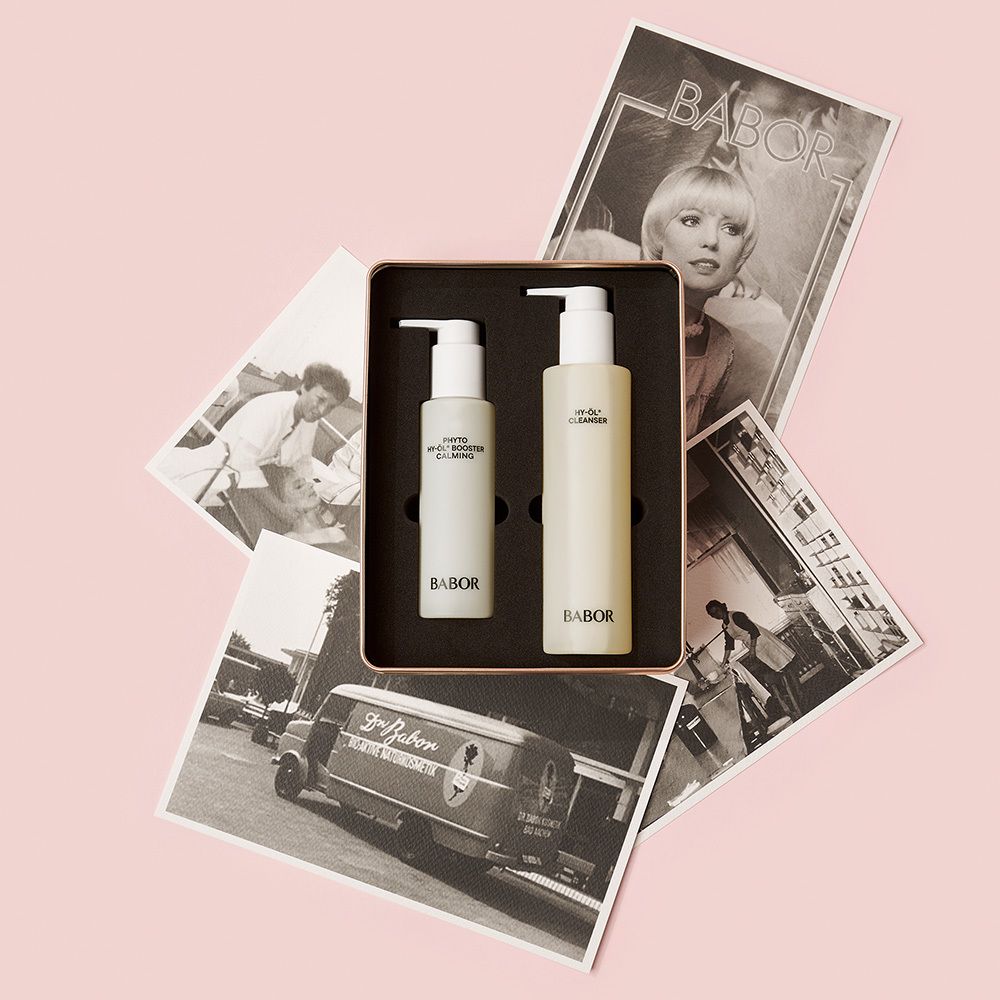 BABOR HY-OL CLEANSER und PHYTO HY-OL BOOSTER CALMING in einer Geschenkbox.