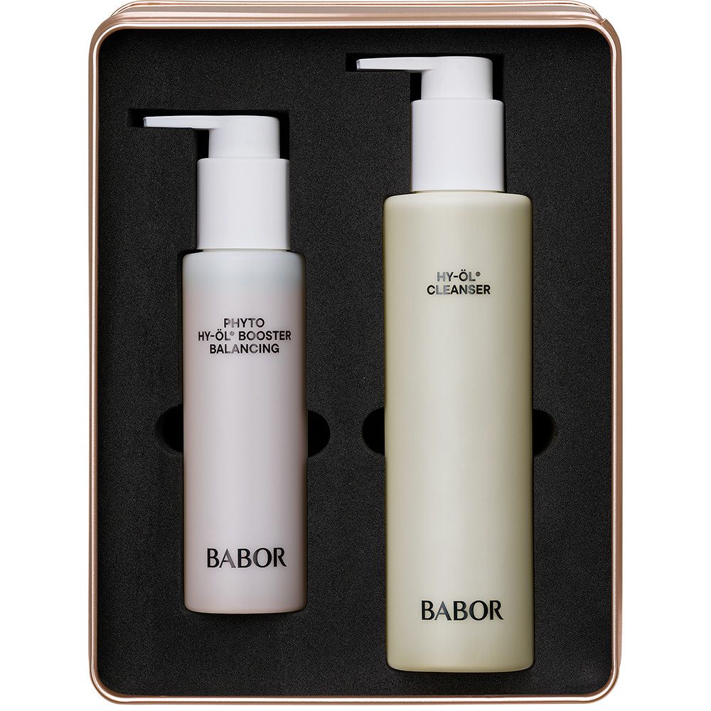 Babor HY-ÖL® Reinigungsmilch und Phyto HY-ÖL® Booster in Geschenkverpackung.
