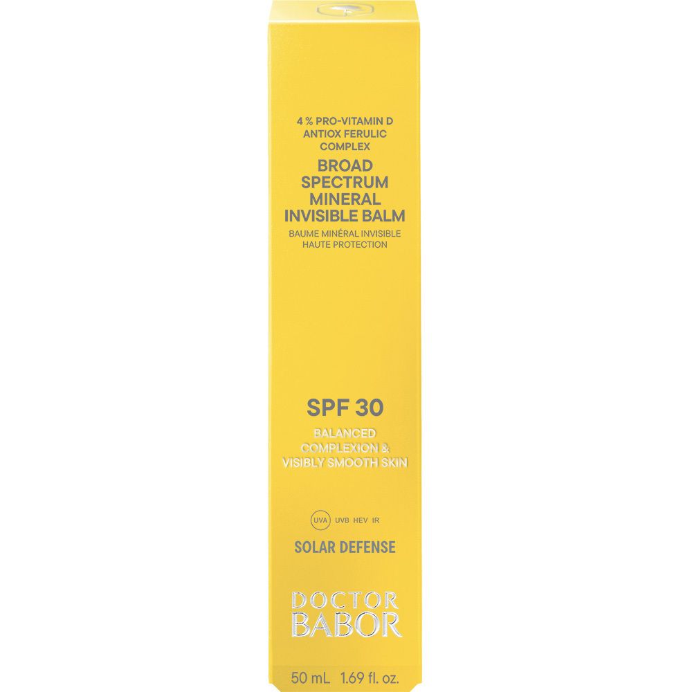 Verpackung von DOCTOR BABOR Mineral Invisible Balm SPF 30, 50ml.