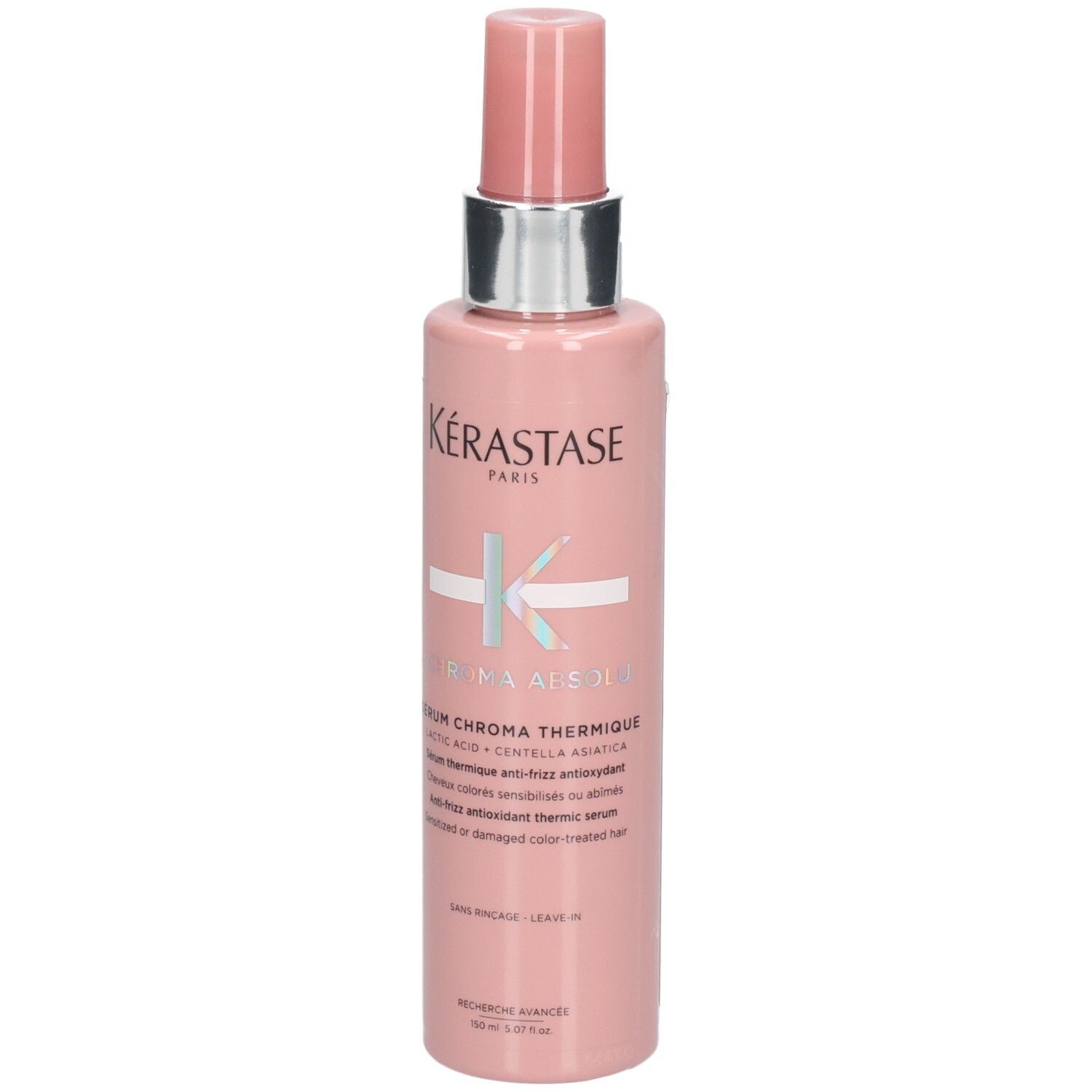 Kérastase Chroma Absolu Sérum Chroma Thermique, 150ml Flasche mit Pumpspender und Produktbeschreibung.