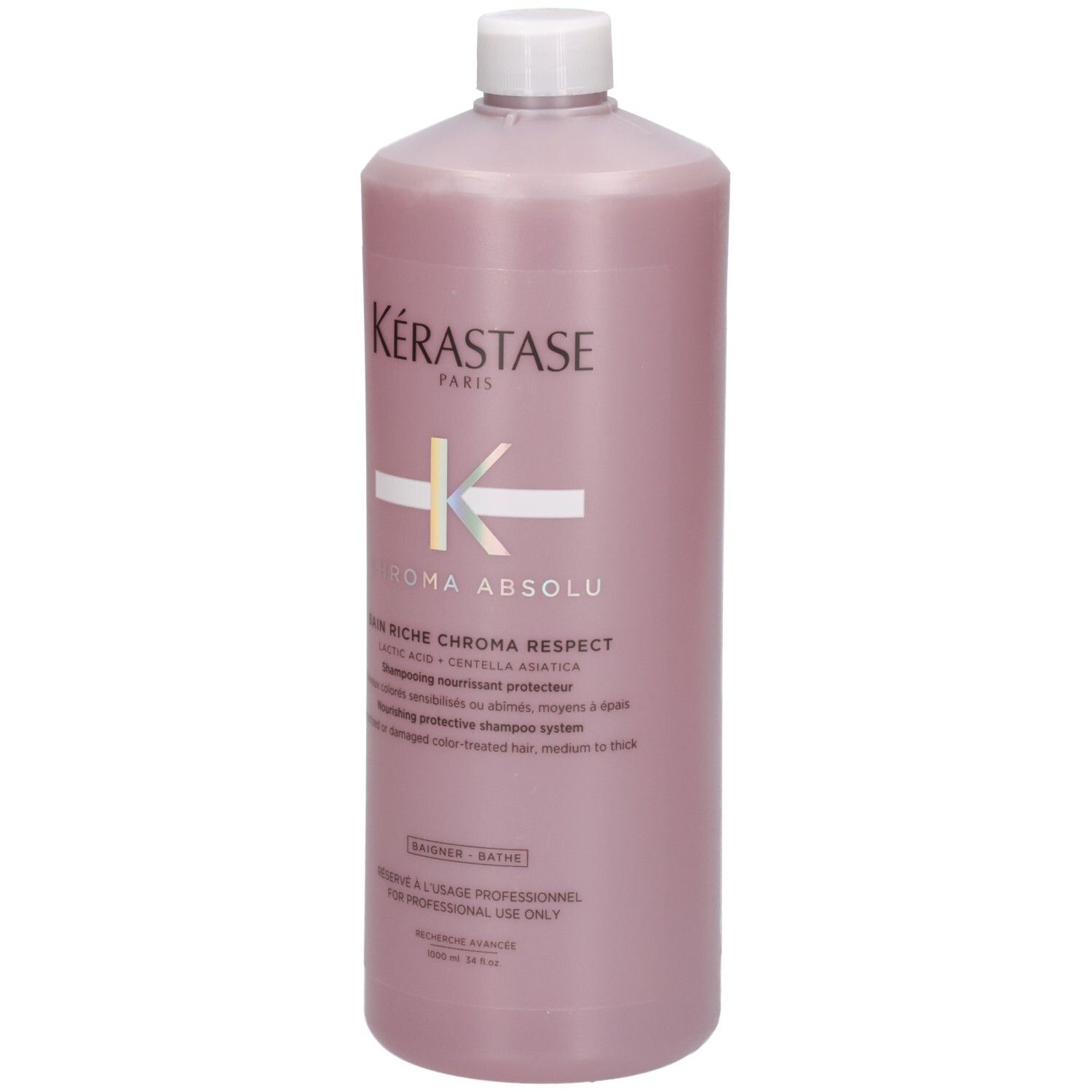 Kérastase Chroma Absolu Bain Riche Shampoo in 1000ml Flasche, Vorderansicht.