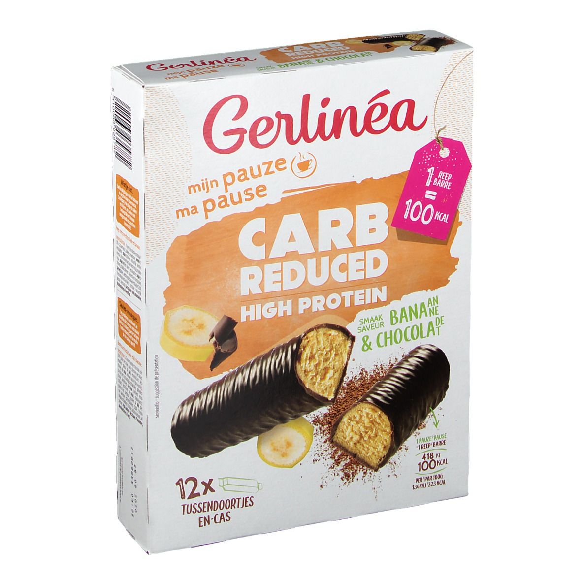 Gerlinéa Carb Reduced - High Protein Barres Chocolat & Banane