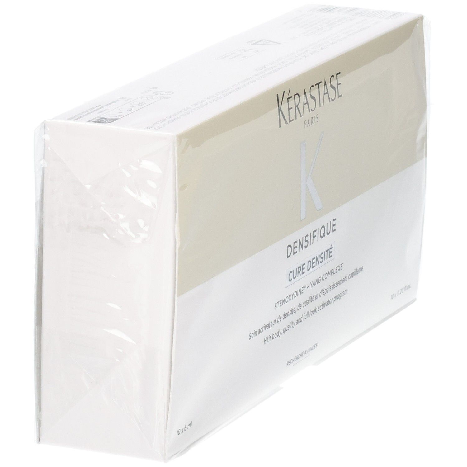 Kérastase Densifique Cure Densité Haarpflege-Box mit Text und Logo.