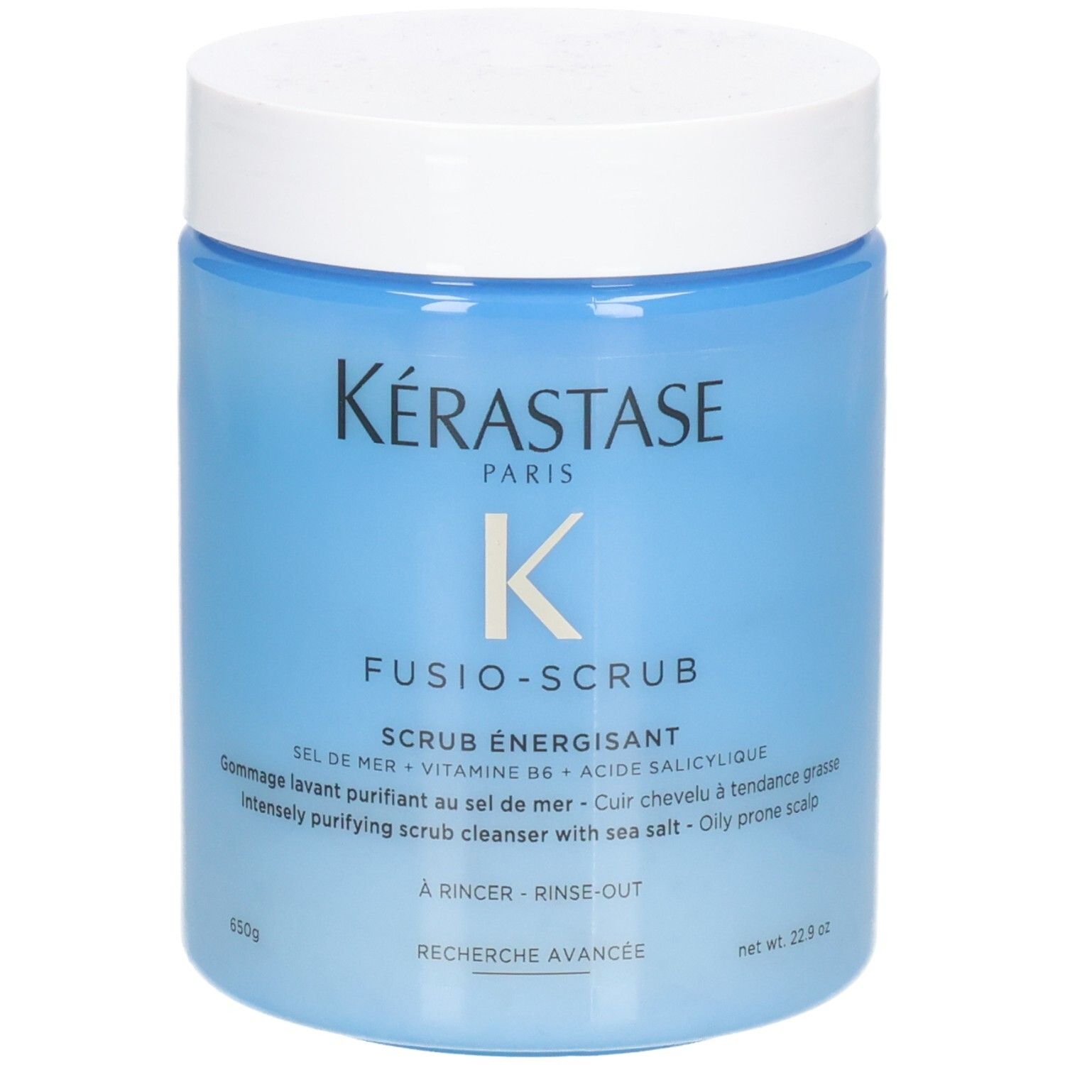 Kérastase Fusio-Scrub: Intensiv reinigender Peeling-Shampoo mit Meersalz für fettige Kopfhaut.