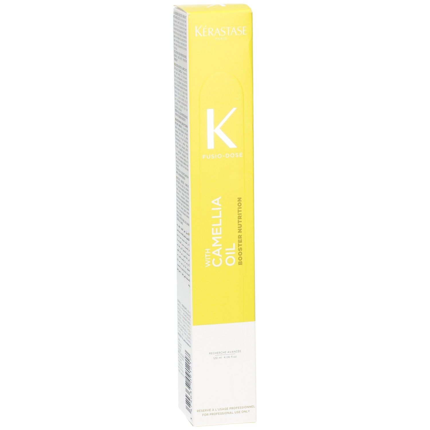 Kérastase Fusio-Dose Booster Extra Nutrition mit Kamelienöl, Seitenansicht.