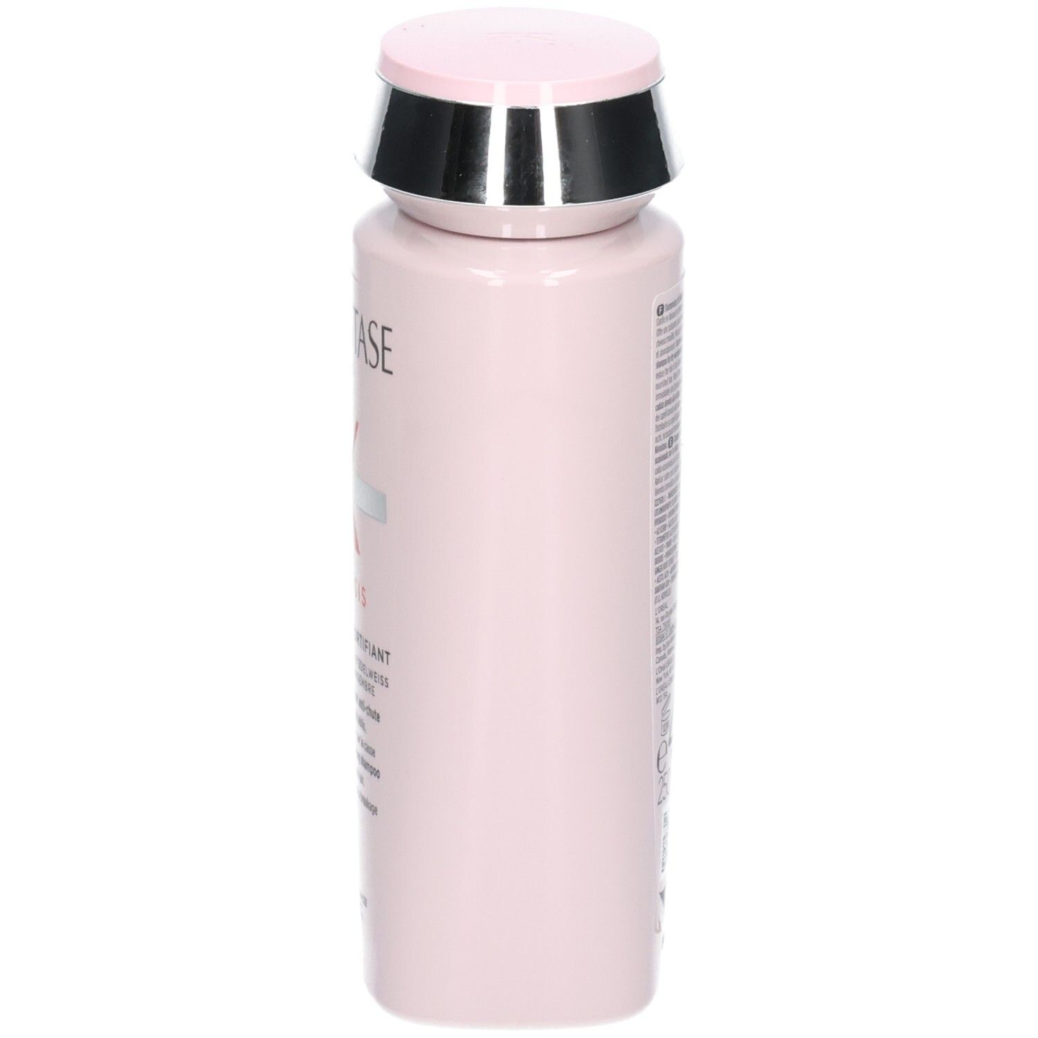 Seite der rosa Kérastase Genesis Bain Nutri-Fortifiant Shampoo Flasche.