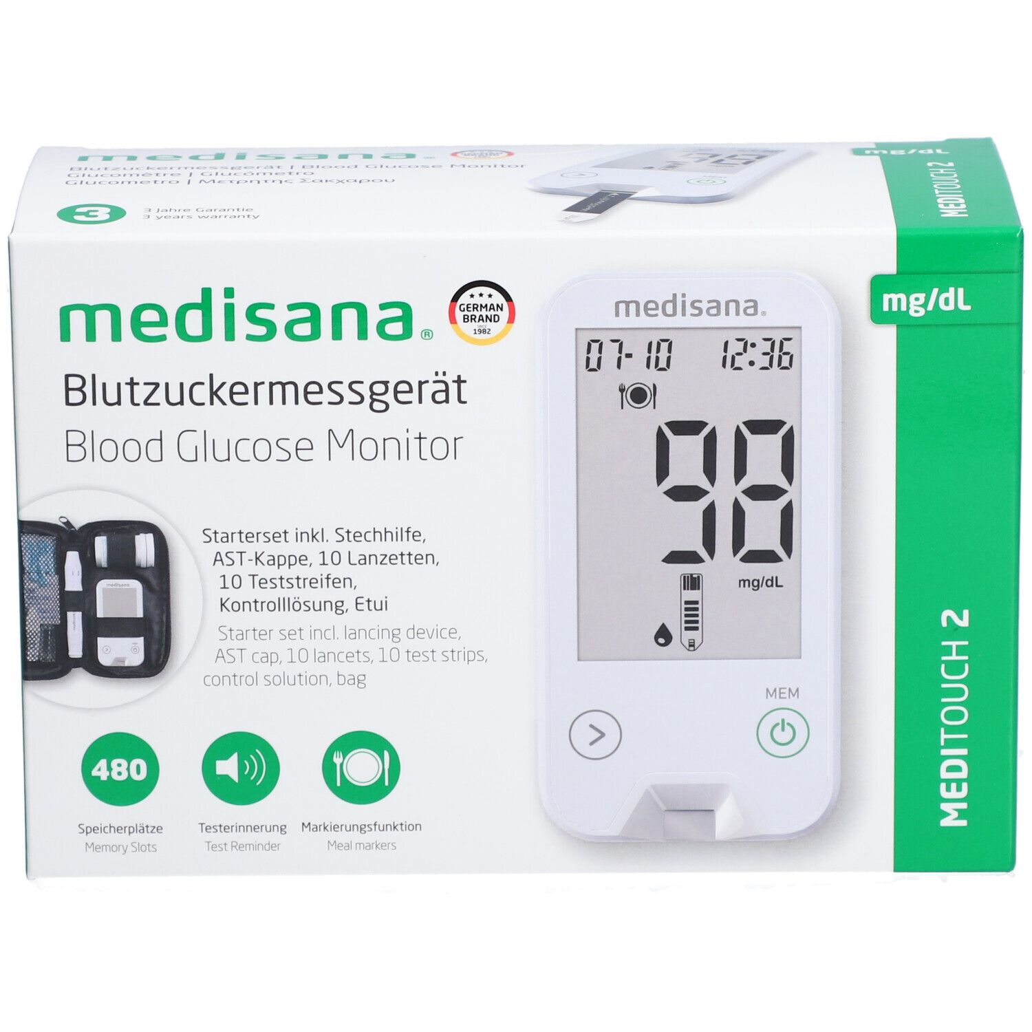 MediTouch® 2 mg/dL Blutzuckermessgerät inkl. Starterset 1 St - Shop ...