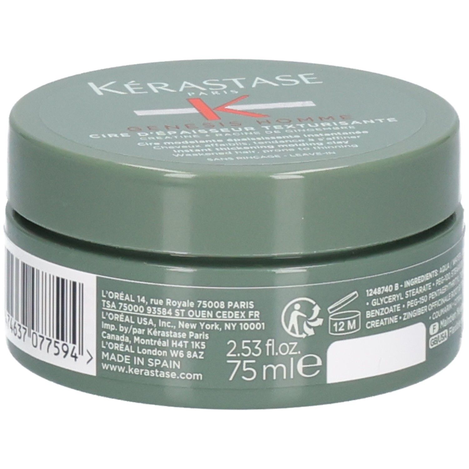 Kerastase Genesis Homme Cire d’epaisseur Texturisante 75ml 75 ml Gel