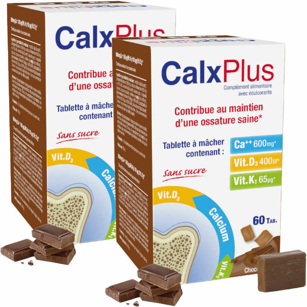 CalxPlus Bonbon Chocolat Sans Sucre DUO