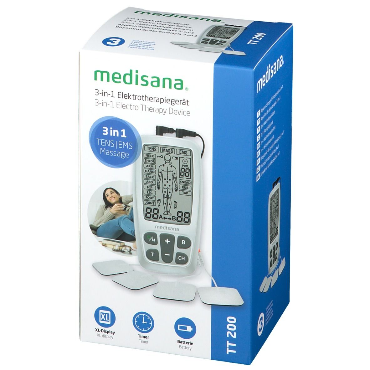 mediasana® 3-in-1 Elektrptherapiegerät