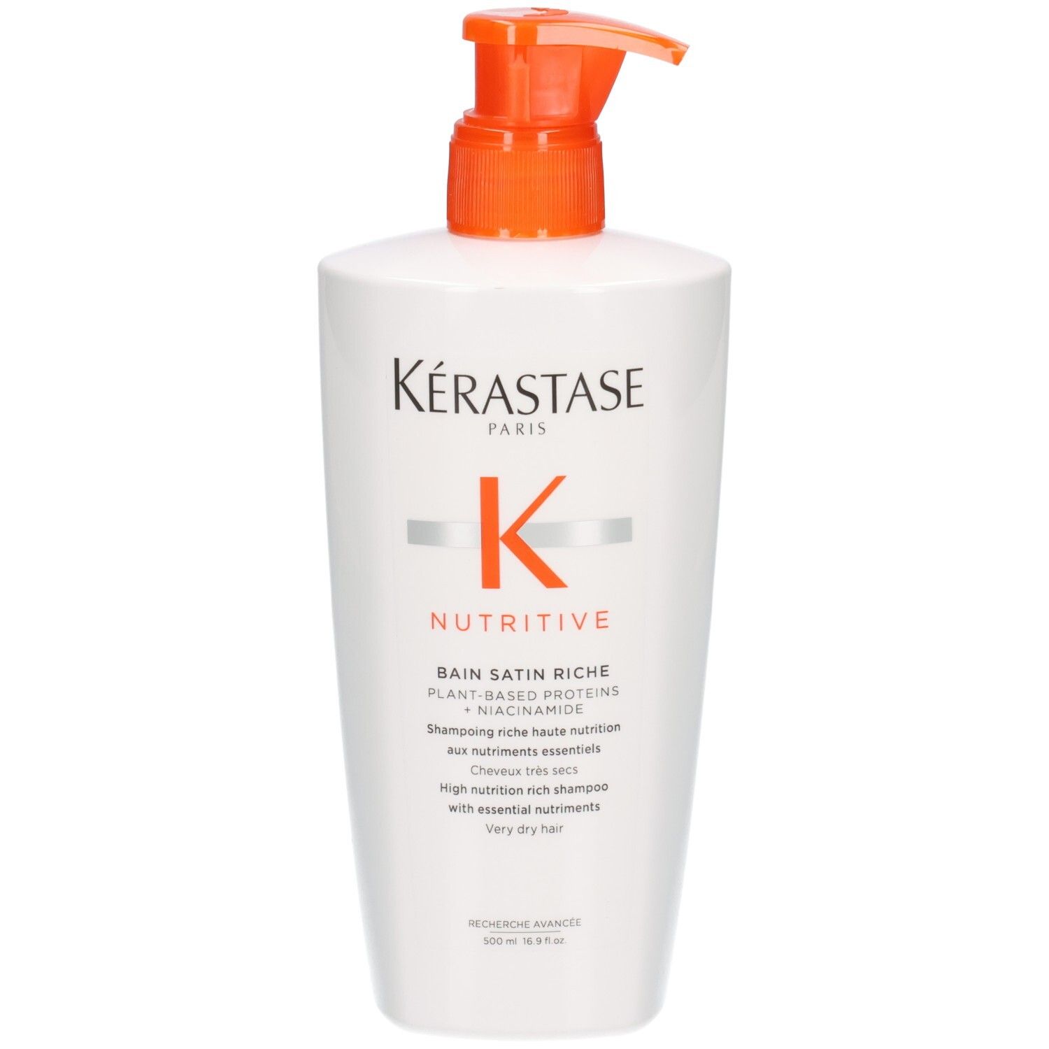 Kérastase Nutritive Bain Satin Riche Shampoo mit Pumpverschluss, 500ml.