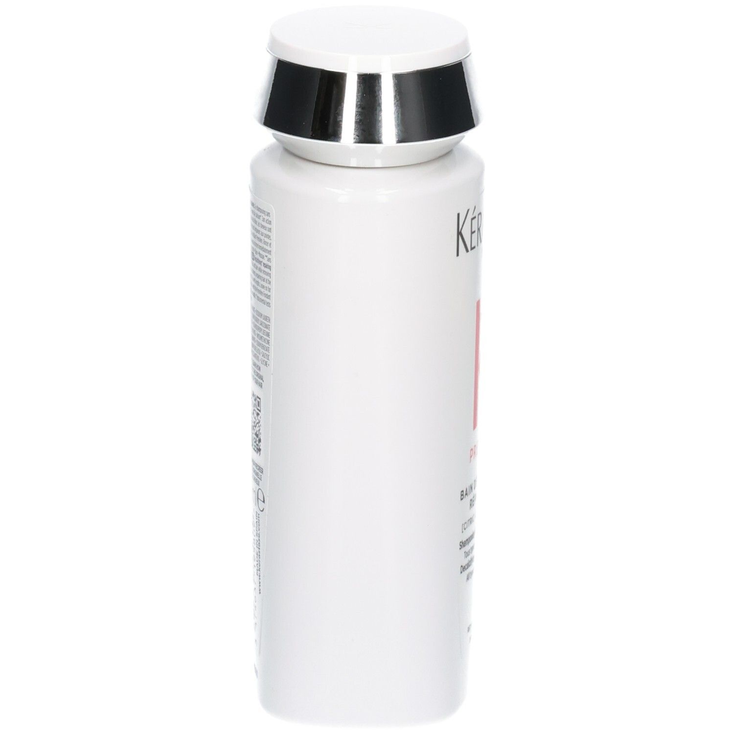 Kérastase Première Shampoo Flasche, Rückseite mit Produktinformationen und QR-Code.