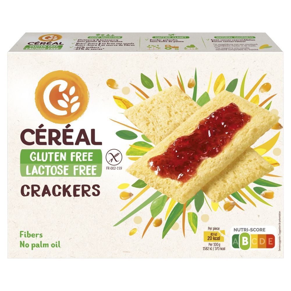 Céréal Crackers sans gluten ni lactose