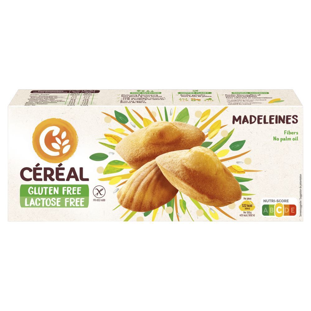Céréal Madeleines sans gluten et sans glucose