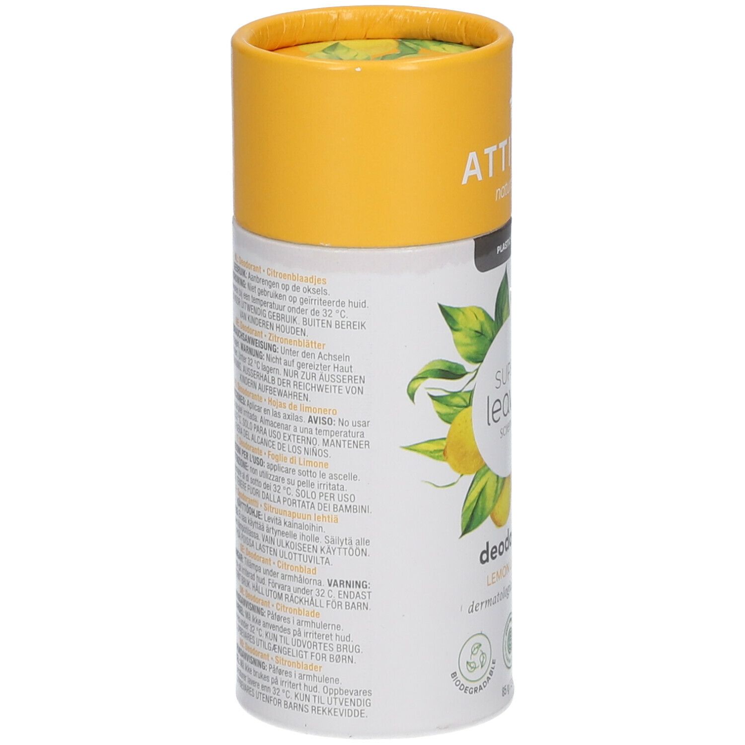 Attitude Super Leaves Deodorant Citroenblad 85 g Stifte