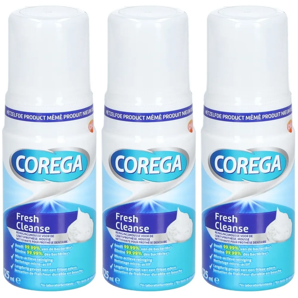 VOORDEELPAKKET Corega Fresh Cleanse Mousse