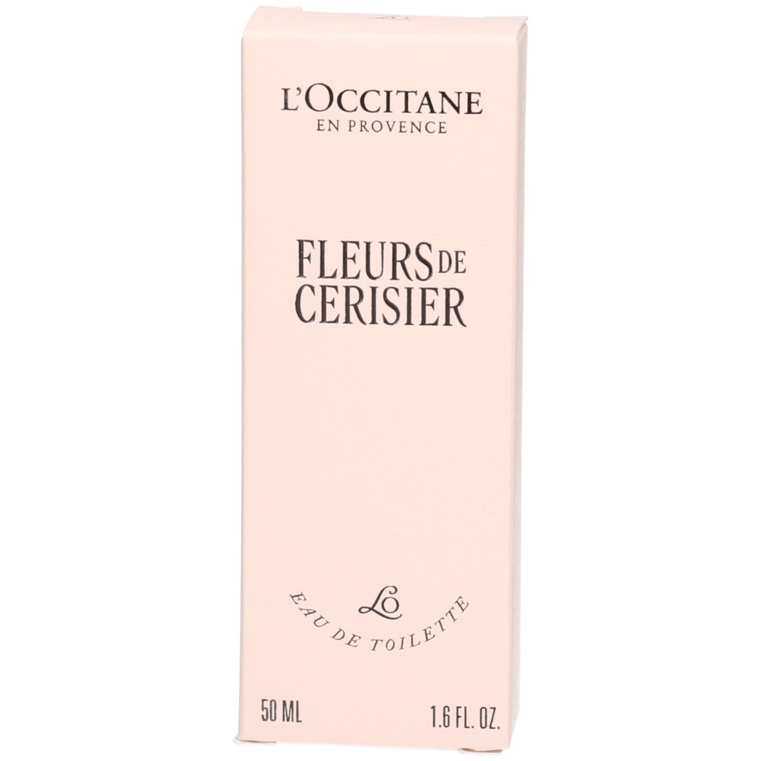 Rosa Verpackungsbox für L'OCCITANE Eau de Toilette.