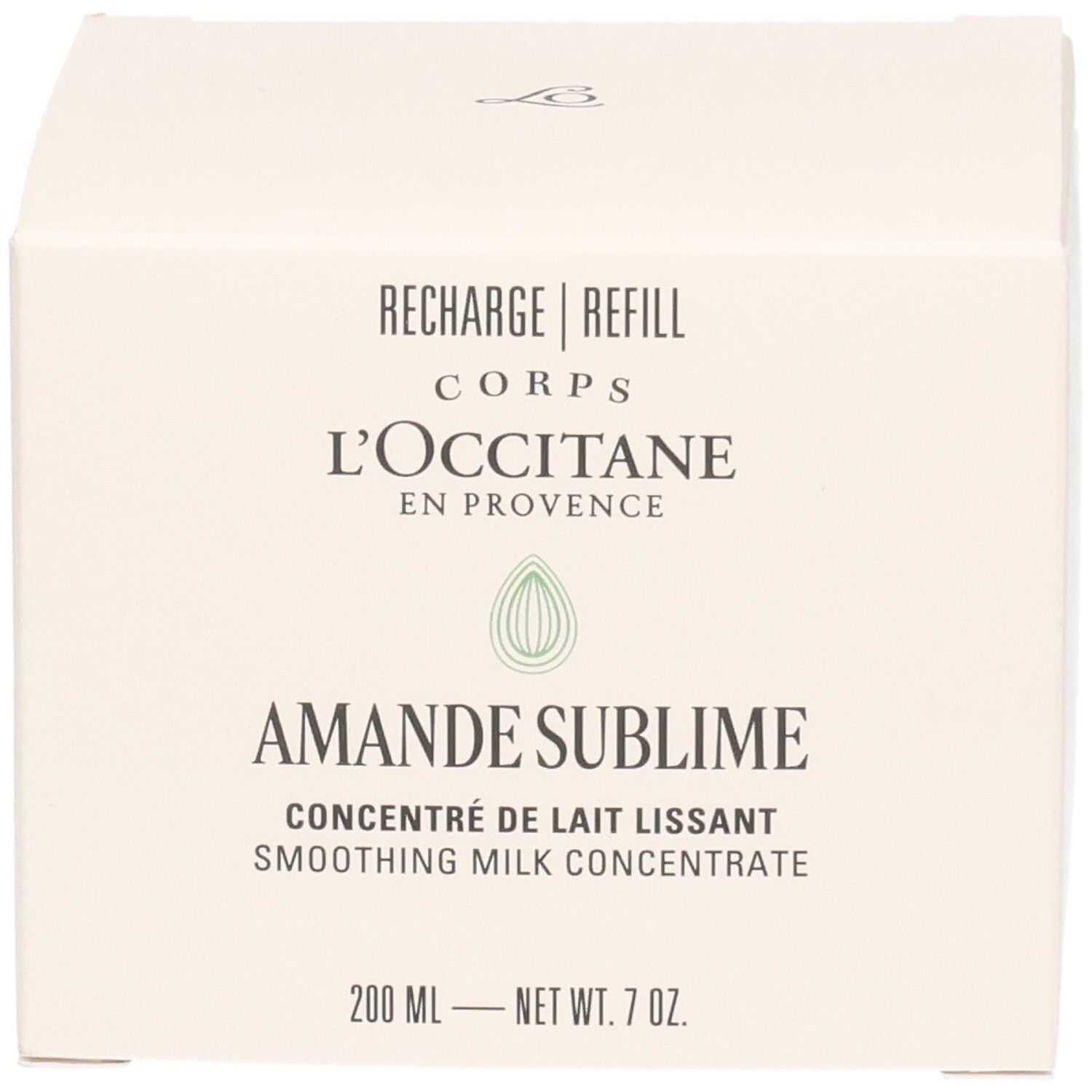 L'Occitane Amande Sublime Glättende Milchkonzentrat Nachfüllpackung. 200 ml.