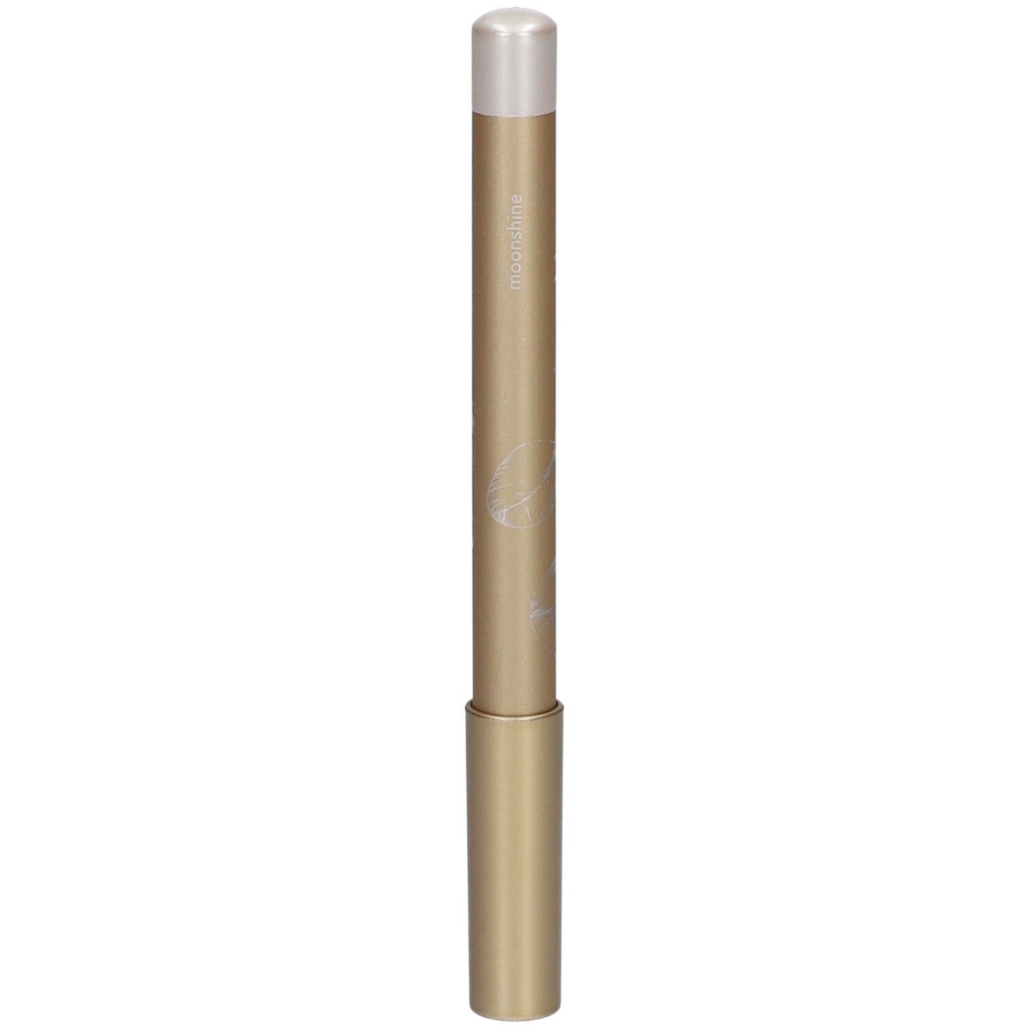 Gouden potlood met zilveren punt. Opschrift: moonshine. Het potlood heeft een gouden basis.