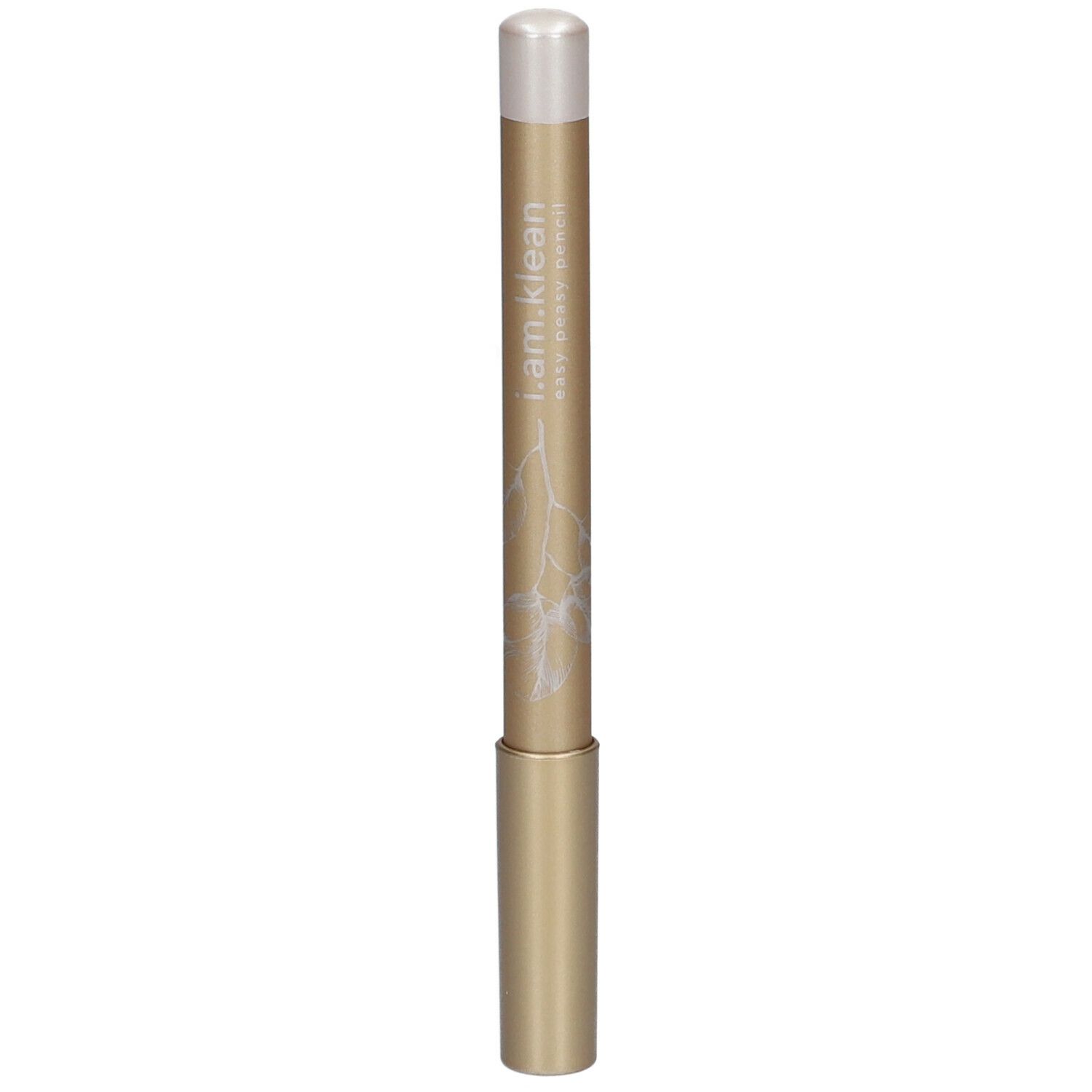 Gouden potlood met zilveren punt. Opschrift: i.am.klean EASY PEASY PENCIL. Het potlood heeft een gouden basis.