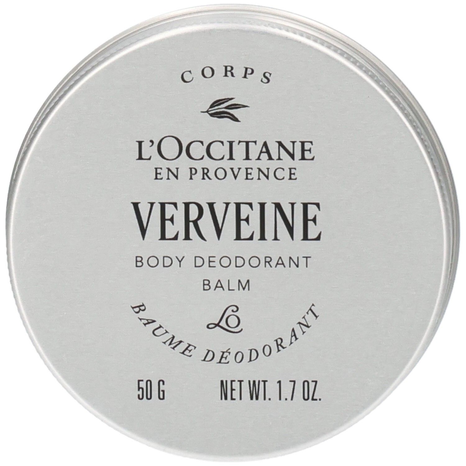 L'OCCITANE Verveine Körper Deo Balsam in runder Metalldose, 50g.