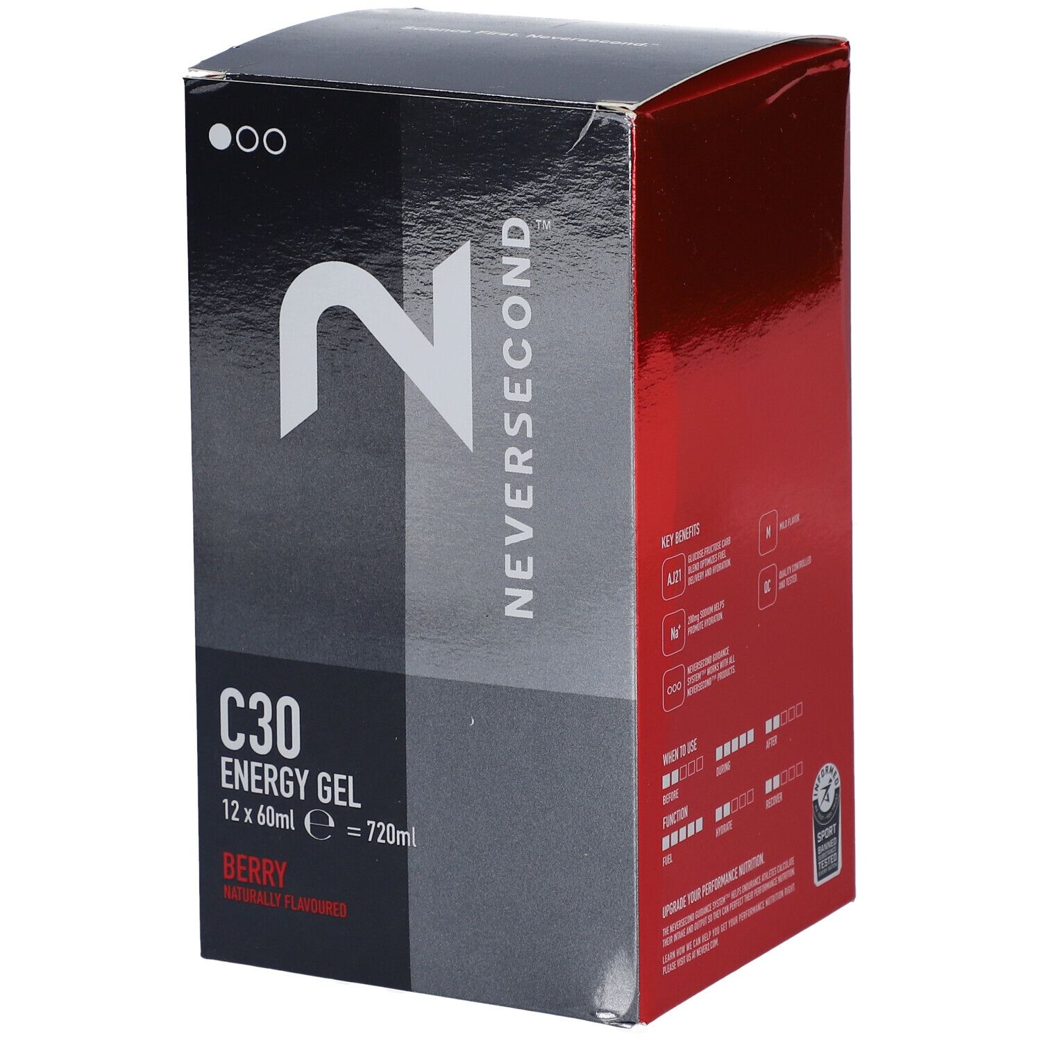 Neversecond™ C30 Energy Gel Baie 12x60 ml gel