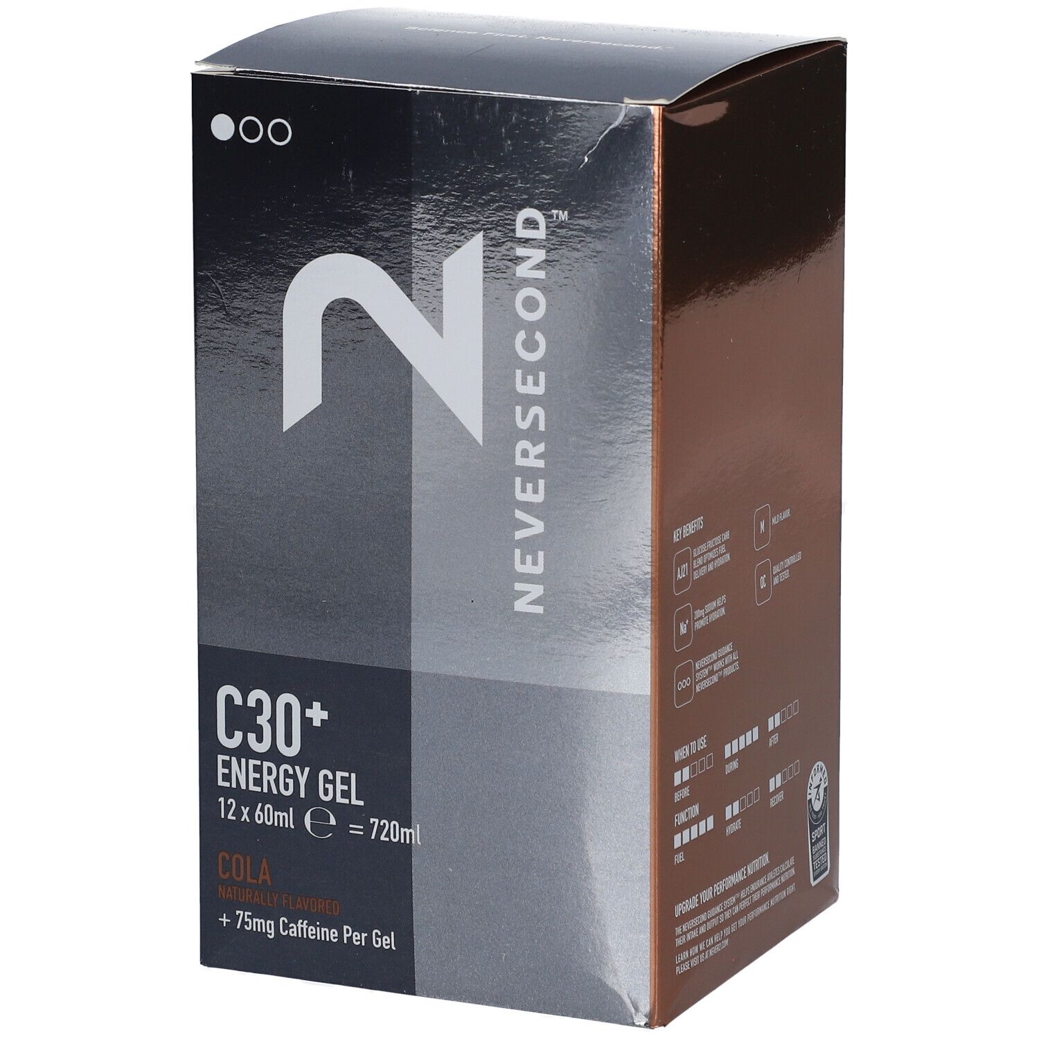 Neversecond™ C30 Energy Gel Cola 12x60 ml gel