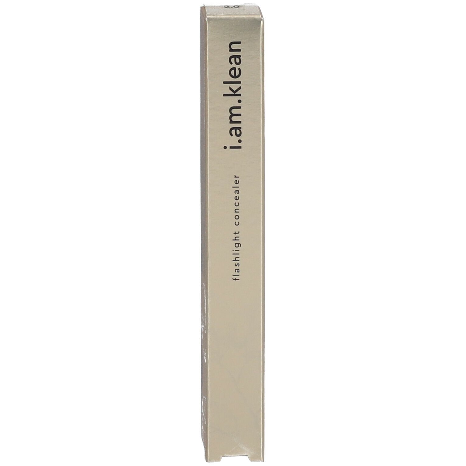 Goldfarbene Schachtel mit Aufschrift: i.am.klean flashlight concealer.