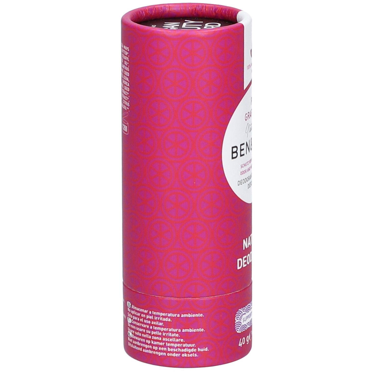 Ben & Anna Natural Deodorant Papertube Pink Grapefruit 40 g Stifte