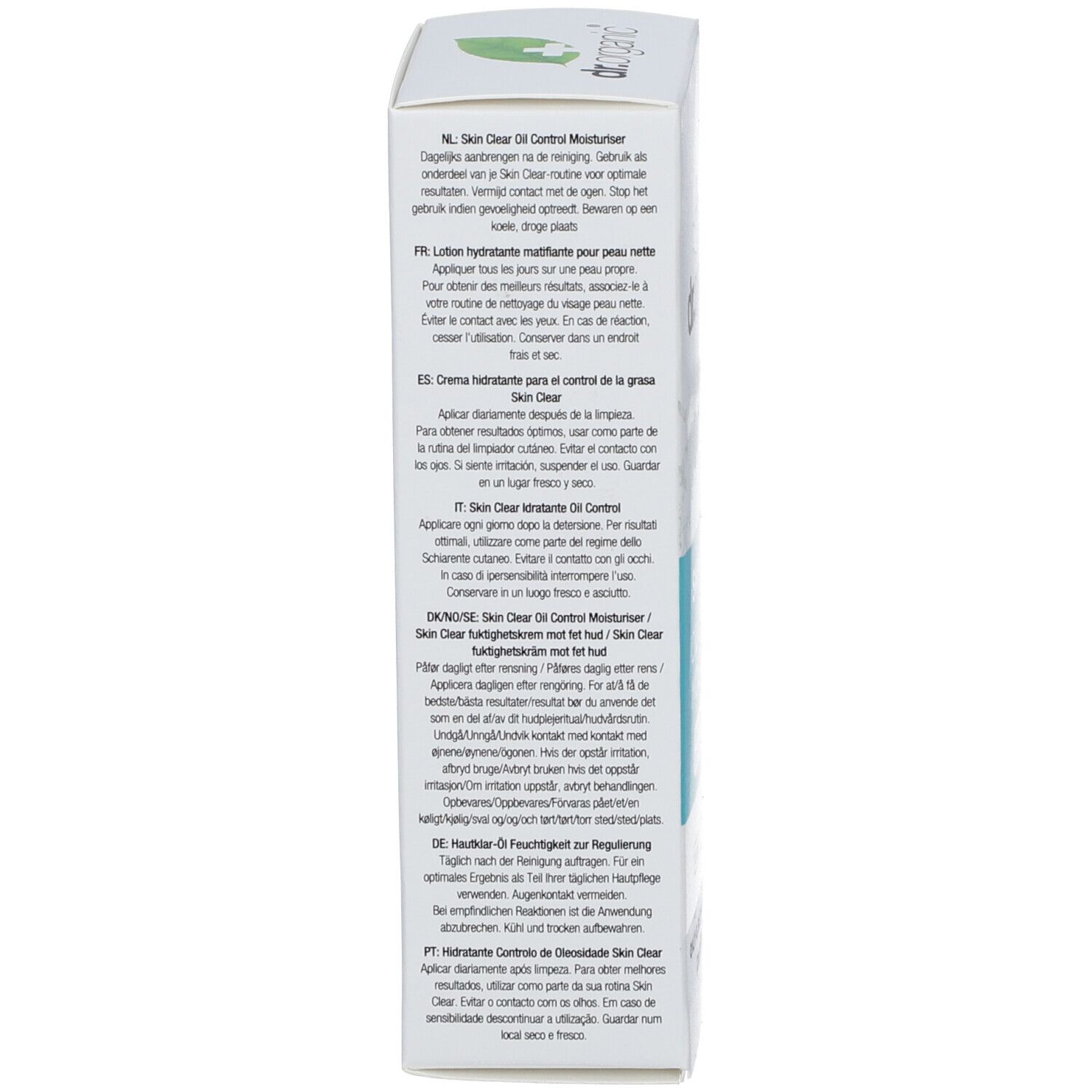 Emballage du produit. Texte multilingue. Contient des instructions en allemand, anglais, espagnol, italien, néerlandais, français et portugais.