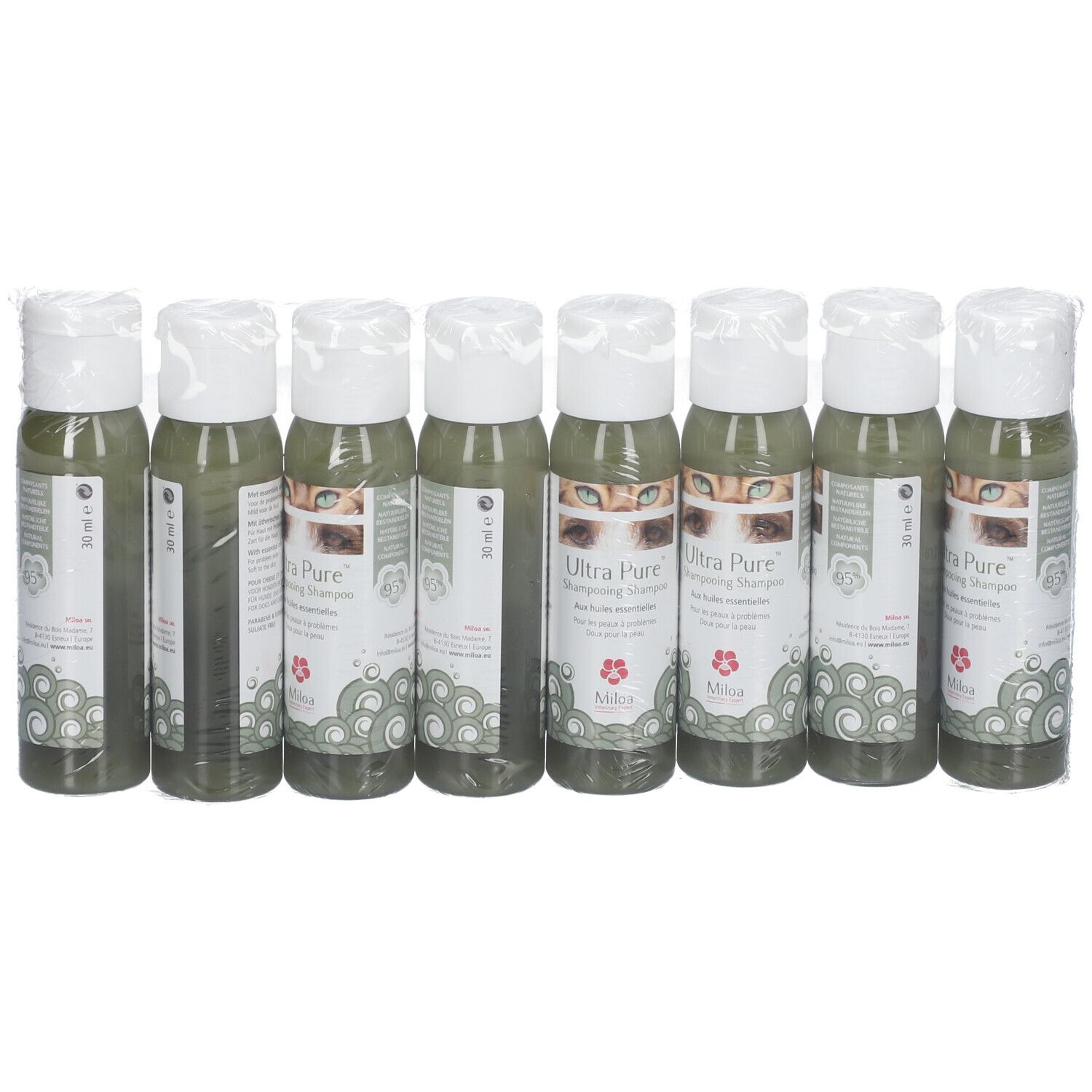 Miloa Ultra Pure™ 8x30 ml shampoing